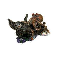 TK Dekoráció OY-0815 hajó polippal 28x13x183,5 cm akvárium dekoráció
