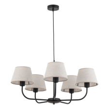 TK Lighting Chicago fekete-bézs csillár (TK-3989) E27 5 izzós IP20 világítás