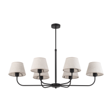 TK Lighting Chicago fekete-bézs csillár (TK-3999) E27 6 izzós IP20 világítás