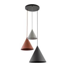 TK Lighting Cono szürke függesztett lámpa (TK-6633) E27 3 izzós IP20 világítás