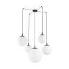 TK Lighting Esme fehér-fekete függesztett lámpa (TK-4791) E27 5 izzós IP20
