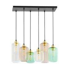 TK Lighting Marco átlátszó-színes függesztett lámpa (TK-3328) E27 6 izzós IP20 világítás