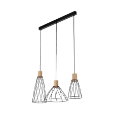 TK Lighting Modesto fekete-barna függesztett lámpa (TK-10158) GU10 3 izzós IP20 világítás