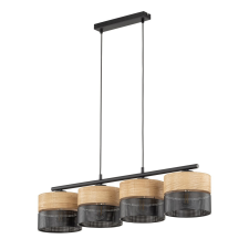 TK Lighting Nicol fekete-barna függesztett lámpa (TK-4802) E27 4 izzós IP20 világítás