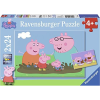 TM Toys Ravensburger Peppa Malac Vidám Családja Puzzle, 2X24 db (4005556090822)