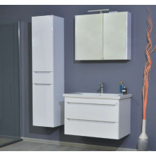 TMP cabinets Sharp 80/100 cm komplett fürdőszoba bútor LED világítással, fehér, fali fürdőszoba bútor