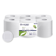 Toalettpapír Lucart Mini Jumbo 2 rétegű, reciklált 125 m 12 tekercs higiéniai papíráru