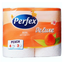  Toalettpapír PERFEX Deluxe 3 rétegű 4 tekercses barack higiéniai papíráru