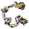  Többszínű 4 csomós kötéljáték kutyáknak, 60 cm, kék