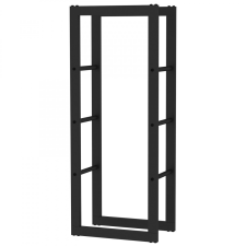  Toboli tűzifa állvány 100x25x40cm fém fekete kerti tárolás