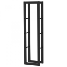  Toboli tűzifatároló állvány 150x25x40cm fém fekete kerti tárolás