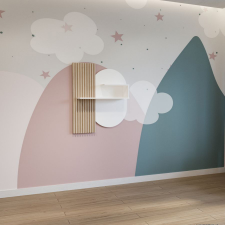 TODI falipolc Misty fehér bútor