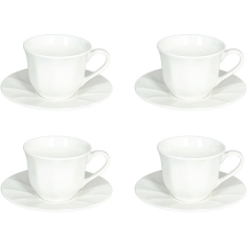 TOGNANA QUEEN BIANCO Teáscsésze és csészealj szett, 220 ml, 4 darab, fehér bögrék, csészék