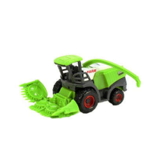 Toi-Toys zöld, fém tárcsás kombájn – 8 cm autópálya és játékautó