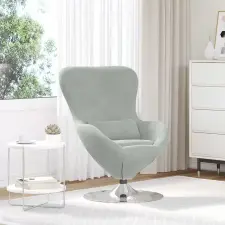  Tojásfotel Világosszürke Bársony bútor