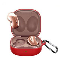 Tok a Samsung Galaxy Buds Live fejhallgató védelmére, piros színű akasztóval fülhallgató, fejhallgató tok
