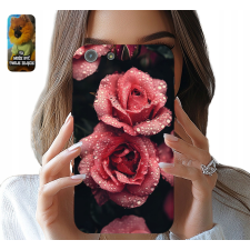 TOK ALMA IPHONE 5 / 5S / 5C - RÓZSASZÍN VIRÁGOS DESIGN + ÜVEG tok és táska