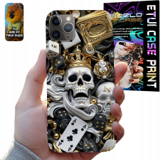 TOK APPLE IPHONE 11 PRO - PÓKER KASZINÓ KÁRTYÁK KORONA CSONTVÁZ tok és táska