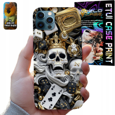 TOK APPLE IPHONE 12 PRO MAX - PÓKER KASZINÓ KÁRTYÁK KORONA CSONTVÁZ tok és táska