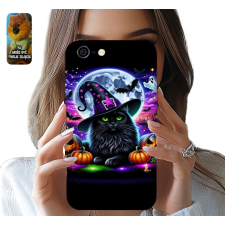 TOK APPLE IPHONE ( 6 PLUS ) HALLOWEEN MACSKA TÖK BOSZORKÁNY + ÜVEG tok és táska