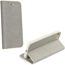TokShop Apple iPhone 16, Oldalra nyíló tok, stand, Luna Book, ezüst tok és táska