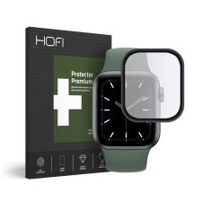 TokShop Apple Watch 4-5 (38 mm), Kijelzővédő fólia, ütésálló fólia (az íves részre nem hajlik rá!), Tempered Glass (üveg), Hybrid Glass, fekete (93240) okosóra kellék