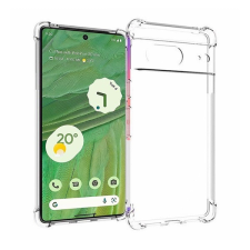 TokShop Google Pixel 7, Szilikon tok, közepesen ütésálló, légpárnás sarok, átlátszó tok és táska