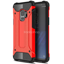 TokShop Huawei P50 / P50E, Műanyag hátlap védőtok, Defender, fémhatású, piros tok és táska