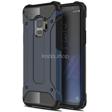 TokShop Huawei P50 / P50E, Műanyag hátlap védőtok, Defender, fémhatású, sötétkék tok és táska