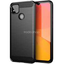 TokShop Huawei Y8p, Szilikon tok, közepesen ütésálló, szálcsiszolt, karbon minta, fekete tok és táska