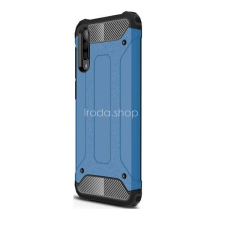 TokShop Motorola One Action, Műanyag hátlap védőtok, Defender, fémhatású, világoskék tok és táska