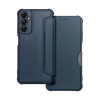 TokShop Samsung Galaxy A05s SM-A057F, Oldalra nyíló tok, légpárnás sarok, bőrhatású, karbon minta, Razor Book, kék (5903396255854)