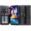 TokShop Samsung Galaxy M53 5G SM-M536B, Oldalra nyíló tok, stand, mágnes csattal, TP Wallett, fekete