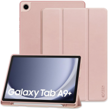 TokShop Samsung Galaxy Tab A9 Plus (11.0) SM-X210 / X215 / X216B, mappa tok, közepesen ütésálló, érintőceruza tartóval, Trifold, TP SC Pen, rózsaszín (TS3859) tablet tok