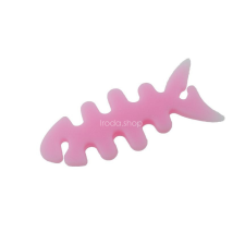TokShop Univerzális fülhallgató tartó, 3D hal minta, rózsaszín audió kellék