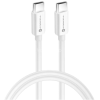 TokShop USB Type-C töltő- és adatkábel, USB Type-C, 200 cm, 5000 mA, 100W, gyorstöltés, PD, QC 4.0, C339, fehér
