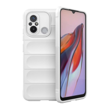 TokShop Xiaomi Redmi 12C, Szilikon tok, közepesen ütésálló, 3D minta, fehér tok és táska