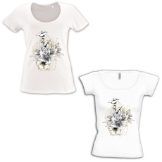  Tölcsér virág - Mély kivágású & Csónaknyakú Női Póló