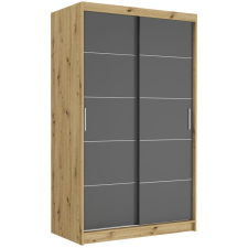  Tolóajtós gardróbszekrény VEGA IV. 120x200x60 - artisan, antracit bútor