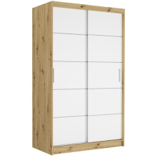  Tolóajtós gardróbszekrény VEGA IV. 120x200x60 - artisan, fehér bútor