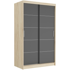  Tolóajtós gardróbszekrény VEGA IV. 120x200x60 - sonoma, antracit bútor