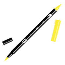 TOMBOW ABT Dual Brush Pen Kéthegyű filctoll - ABT-055 - process yellow (1 db) filctoll, marker