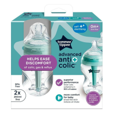 Tommee Tippee Advanced Anti-Colic+ 2*260ml cumisüveg - 0+ cumisüveg
