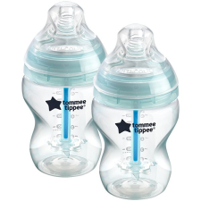 Tommee Tippee Anti-Colic önsterilizáló etetőcumi + közepes folyású cumi, 0hó+, 260ml, 2 db cumisüveg