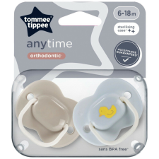 Tommee Tippee Anytime nyugtatócumi 6-18 hó 2 db - kacsa cumi