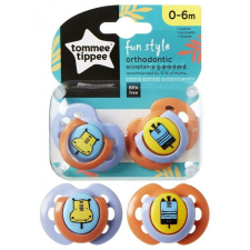 Tommee Tippee fun style játszócumi 0-6 hó 2 db - víziló/zebra cumi
