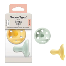 Tommee Tippee nyugtató cumi szilikon Breast-Like anyamell formájú 0-6 hó 2db színes cumi