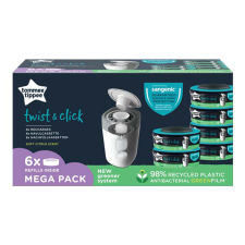 Tommee Tippee Tommee Tippee pelenkacsomagoló utántöltõ 6db, pelenkatároló szemetessel Twist & Click pelenkatartó vödör