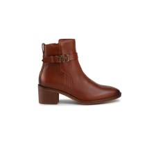 Tommy Hilfiger Boots Th Hardware Leather Mid Bootie, barna, 39 EU női csizma, bakancs