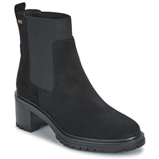 Tommy Hilfiger Csizmák FLAG MID HEEL SUEDE CHELSEA Fekete 40